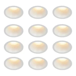 Set mit 12 weißen Einbauleuchten GU10 35 mm IP44 - Dept