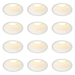 Set mit 12 weißen Einbauleuchten GU10 70 mm IP44 - Dept