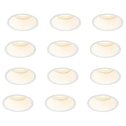 Set mit 12 weißen Einbauleuchten GU10 50 mm IP44 - Dept