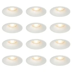 Set mit 12 weißen GU10 Einbaustrahlern 50 mm - Gijs