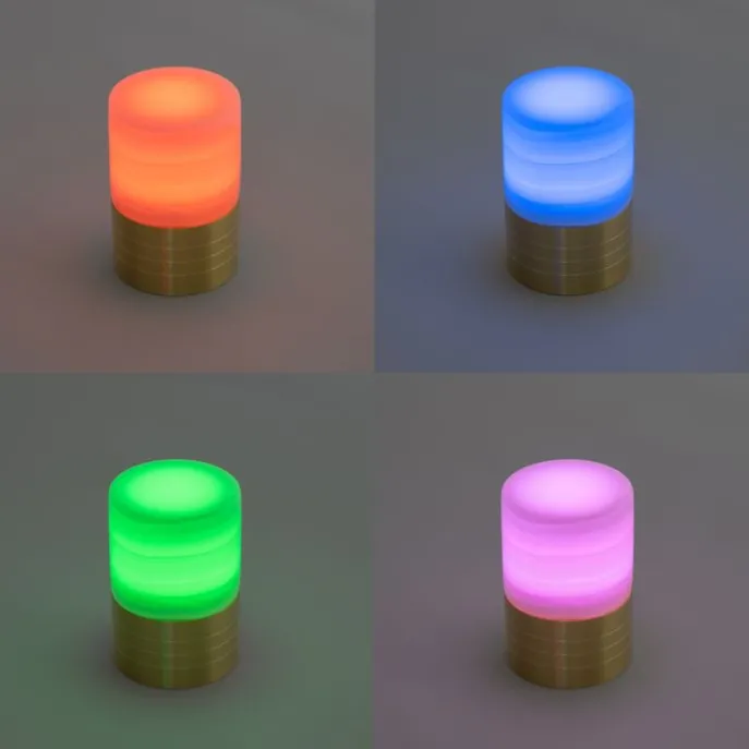 Set mit 2 wiederaufladbaren goldenen RGBW Tischleuchten - Alessia