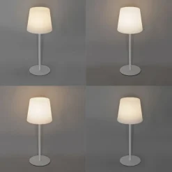 Set mit 2 wiederaufladbaren Tischleuchten weiß 40 cm IP54 - Jude