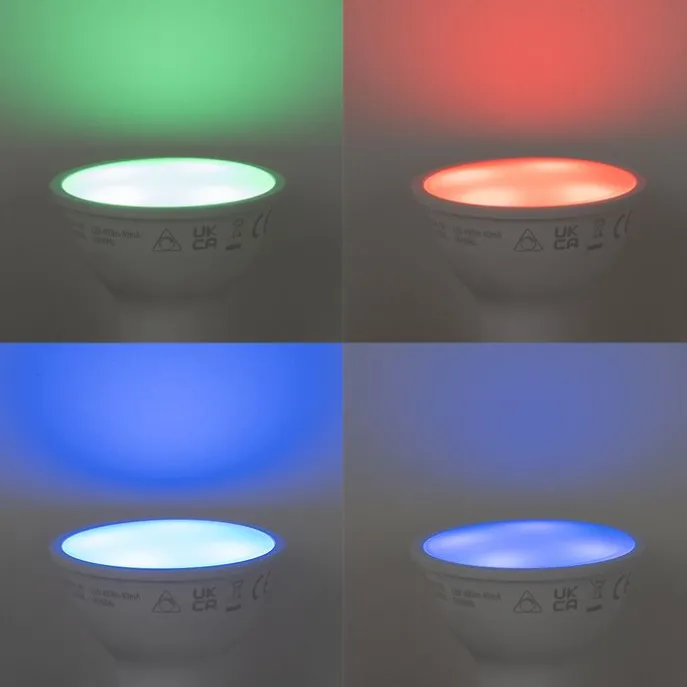 Set mit intelligenten, dimmbaren GU10-LED-Lampen 4,7 W 400 lm 2700K-6500K inkl. Zigbee Smart Hub