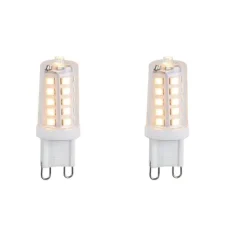 Set of 2 G9 Dimmable LED Bulbs 3W 250lm 3000K