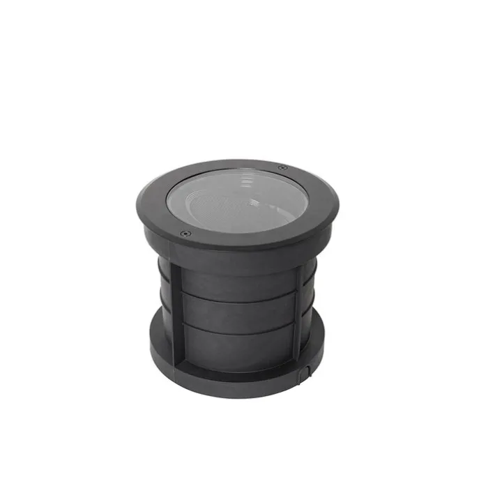 Set van 6 dimbare buiten grondspots zwart IP65 incl LED - Delux Honey