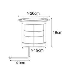 Set van 6 dimbare buiten grondspots zwart IP65 incl LED - Delux Honey
