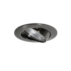 Set van 6 moderne inbouwspots gunmetal GU10 50mm rond kantelbaar - Edu
