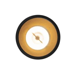 Set van 6 moderne inbouwspots zwart met goud GU10 70mm IP44 - Dept