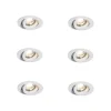 Set van 6 moderne inbouwspots wit 8,2cm incl. LED IP54 ultra slim - Pupil