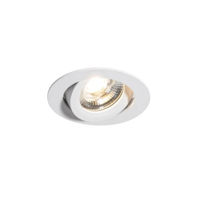 Set van 6 moderne inbouwspots wit 8,2cm incl. LED IP54 ultra slim - Pupil