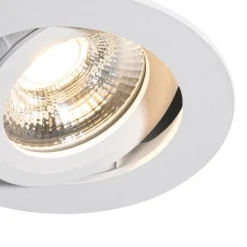Set van 6 moderne inbouwspots wit 8,2cm incl. LED IP54 ultra slim - Pupil