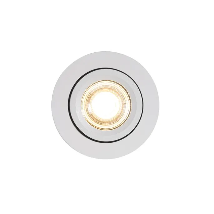 Set van 6 moderne inbouwspots wit 8,2cm incl. LED IP54 ultra slim - Pupil