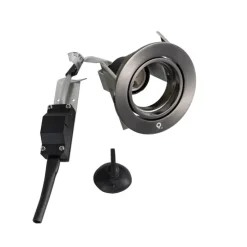 Set van 6 moderne inbouwspots gunmetal GU10 50mm rond kantelbaar - Cisco