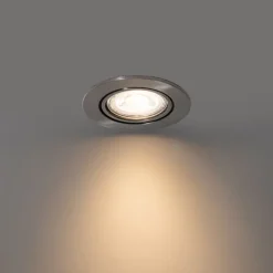 Set van 6 moderne inbouwspots gunmetal GU10 50mm rond kantelbaar - Cisco