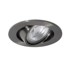 Set van 6 moderne inbouwspots gunmetal GU10 50mm rond kantelbaar - Cisco