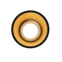 Set van 6 moderne inbouwspots zwart met goud GU10 50mm IP44 - Dept