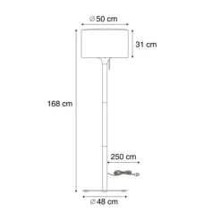 Skandinavische Außen-Stehleuchte Beige mit weißem Schirm IP44 - Mississippi