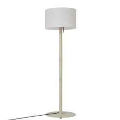 Skandinavische Außen-Stehleuchte Beige mit weißem Schirm IP44 - Mississippi