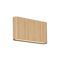 Skandinavische Außenwandleuchte Holzoptik 17,5 cm inkl. LED IP65 - Batt