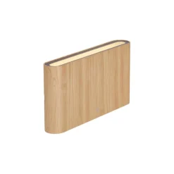 Skandinavische Außenwandleuchte Holzoptik 17,5 cm inkl. LED IP65 - Batt