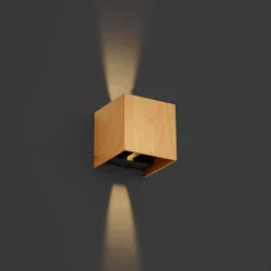 Skandinavische Außenwandleuchte Holzoptik inkl. LED IP54 - Edwin