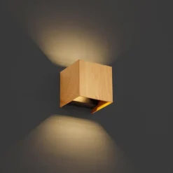 Skandinavische Außenwandleuchte Holzoptik inkl. LED IP54 - Edwin