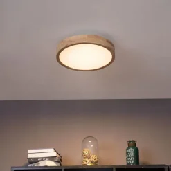 Skandinavische Deckenleuchte Holz 40cm inkl. LED Dimmbar - Pecker