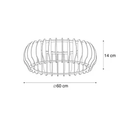 Skandinavische Deckenleuchte Beige 60cm inkl. LED - Monte