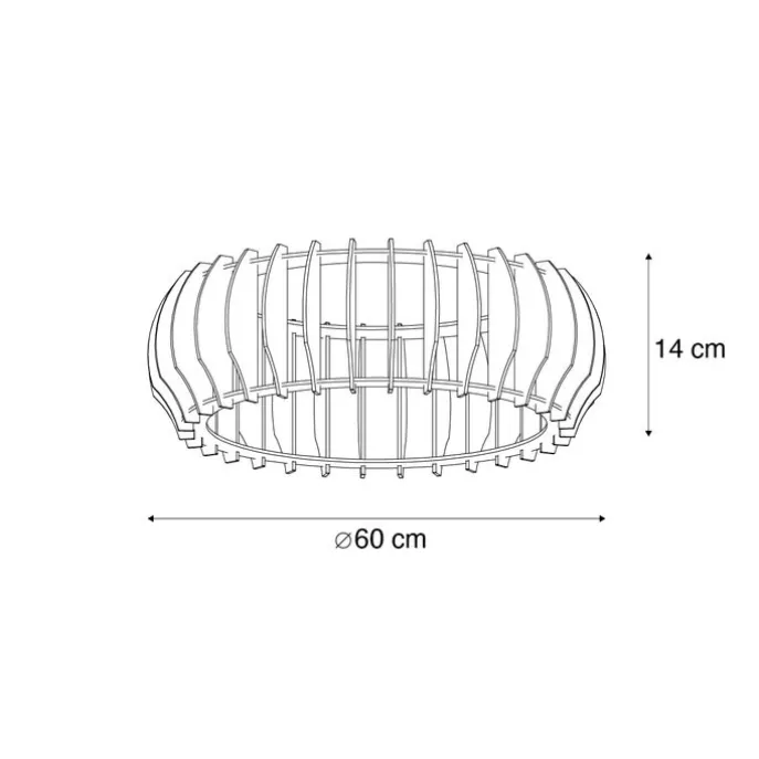 Skandinavische Deckenleuchte Beige 60cm inkl. LED - Monte