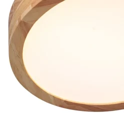 Skandinavische Deckenleuchte Holz 30cm inkl. LED Dimmbar - Pecker