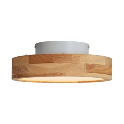 Skandinavische Deckenleuchte Holz 30cm inkl. LED Dimmbar - Pecker