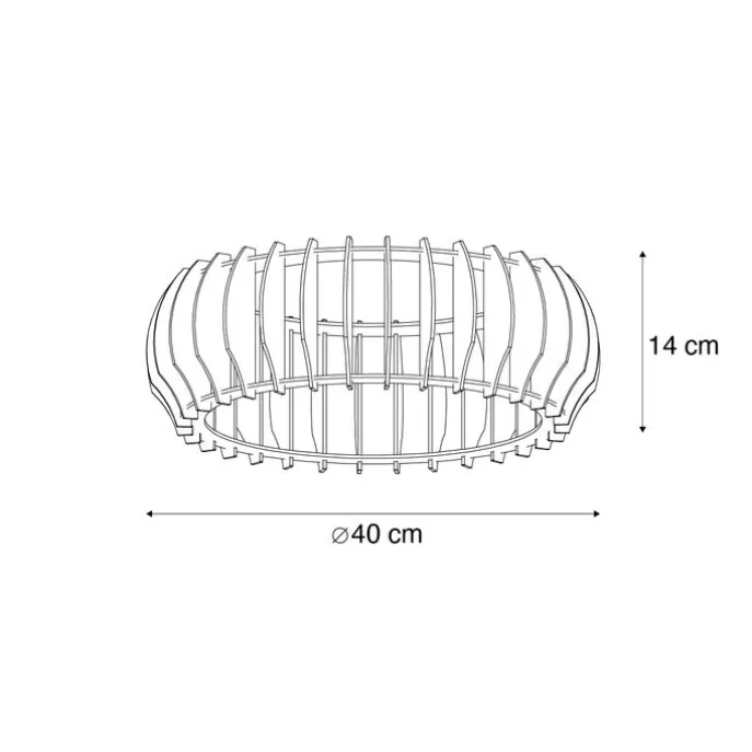 Skandinavische Deckenleuchte Beige 40cm inkl. LED - Monte