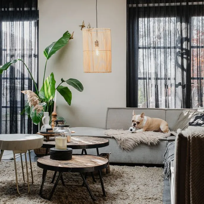 Skandinavische Hängelampe Bambus - Natasja