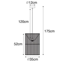 Skandinavische Hängelampe Bambus - Natasja