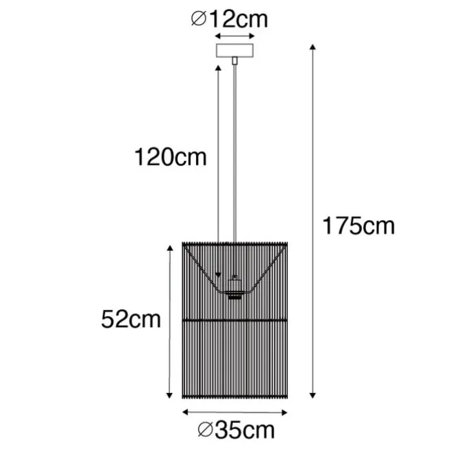 Skandinavische Hängelampe Bambus - Natasja