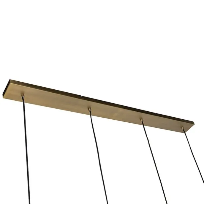 Skandinavische Hängelampe Bronze mit Glas 4-Licht - Kuppel