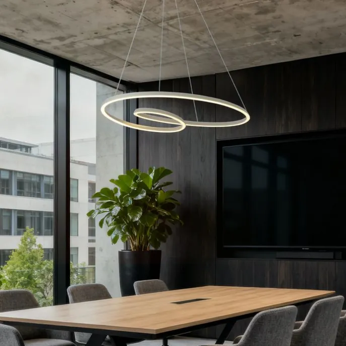 Skandinavische Hängelampe Beige 110cm inkl. LED 3-Stufen Dimmbar - Circuit