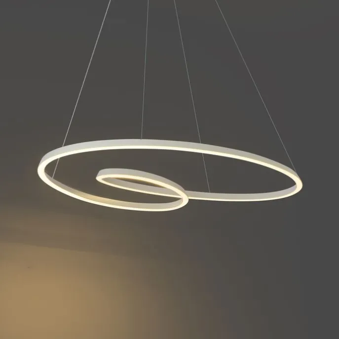 Skandinavische Hängelampe Beige 110cm inkl. LED 3-Stufen Dimmbar - Circuit