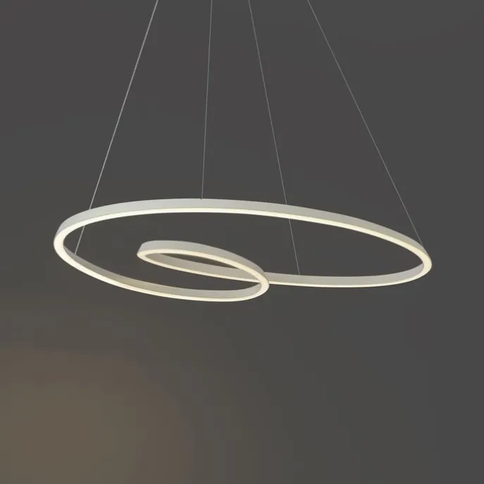 Skandinavische Hängelampe Beige 110cm inkl. LED 3-Stufen Dimmbar - Circuit