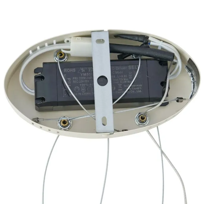 Skandinavische Hängelampe Beige 110cm inkl. LED 3-Stufen Dimmbar - Circuit