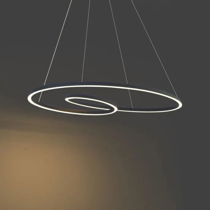 Skandinavische Hängelampe schwarz 110cm inkl. LED 3-Stufen-Dimmbar - Circuit