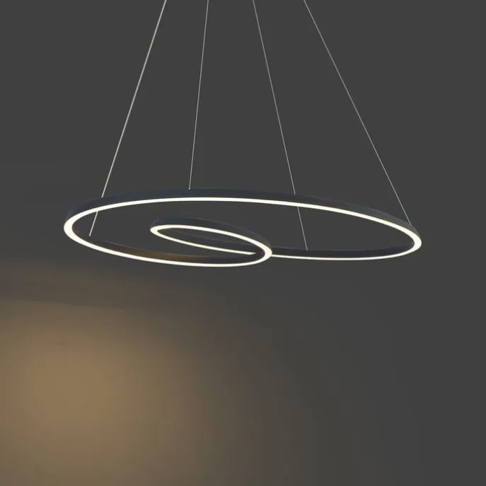 Skandinavische Hängelampe schwarz 110cm inkl. LED 3-Stufen-Dimmbar - Circuit