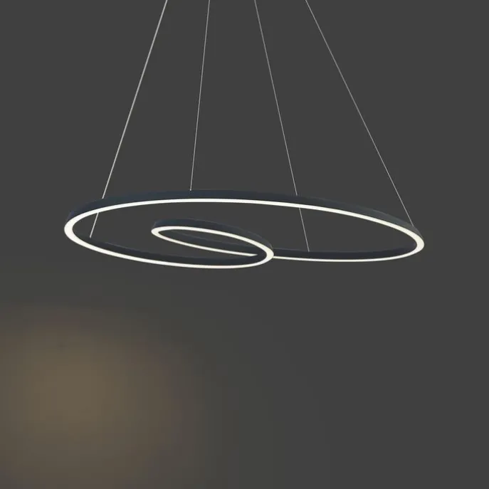 Skandinavische Hängelampe schwarz 110cm inkl. LED 3-Stufen-Dimmbar - Circuit