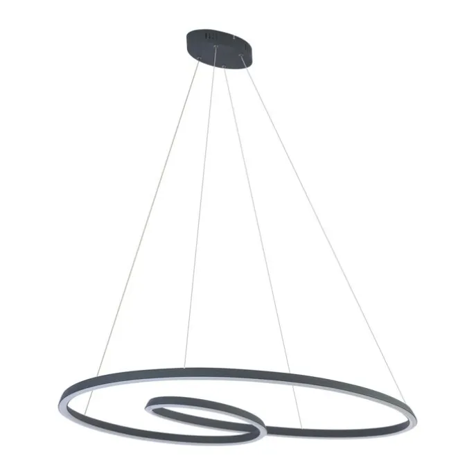 Skandinavische Hängelampe schwarz 110cm inkl. LED 3-Stufen-Dimmbar - Circuit