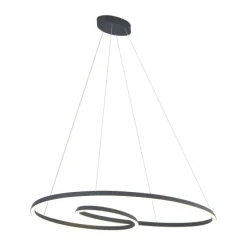 Skandinavische Hängelampe schwarz 110cm inkl. LED 3-Stufen-Dimmbar - Circuit