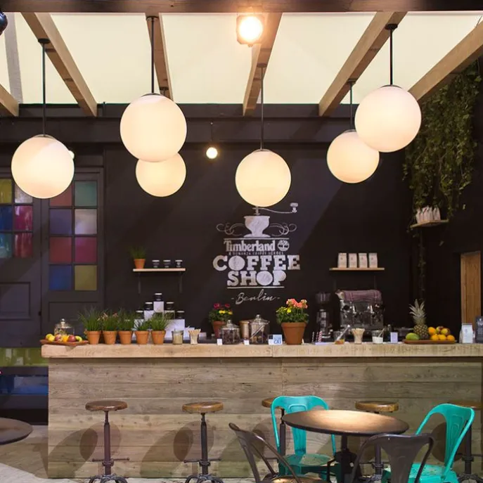 Skandinavische Hängelampe Opalglas 50cm - Ball 50