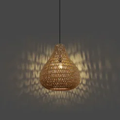 Skandinavische Hängelampe braun 45cm - Lina Natural