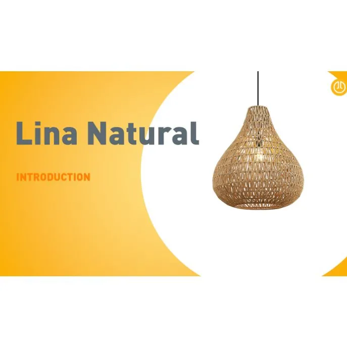 Skandinavische Hängelampe braun 45cm - Lina Natural