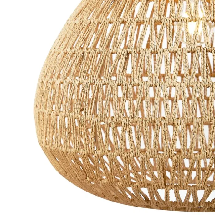 Skandinavische Hängelampe braun 45cm - Lina Natural