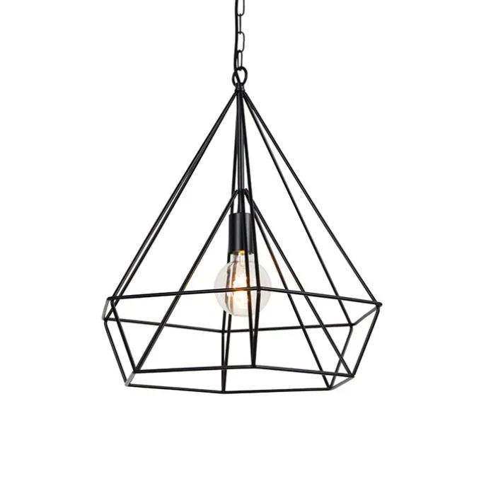 Skandinavische Hängelampe schwarz - Karkass